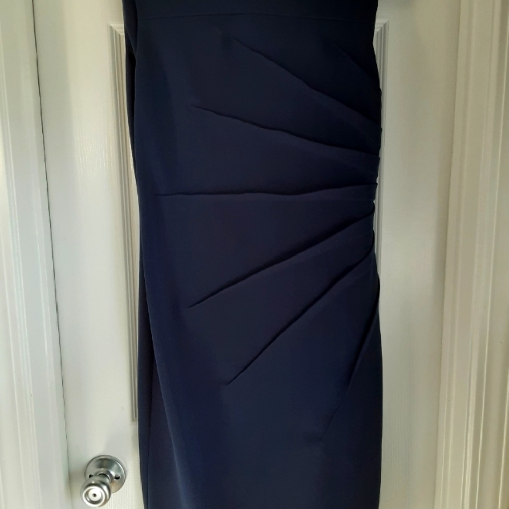 Calvin Klein Sunburst Sheath Dress Navy